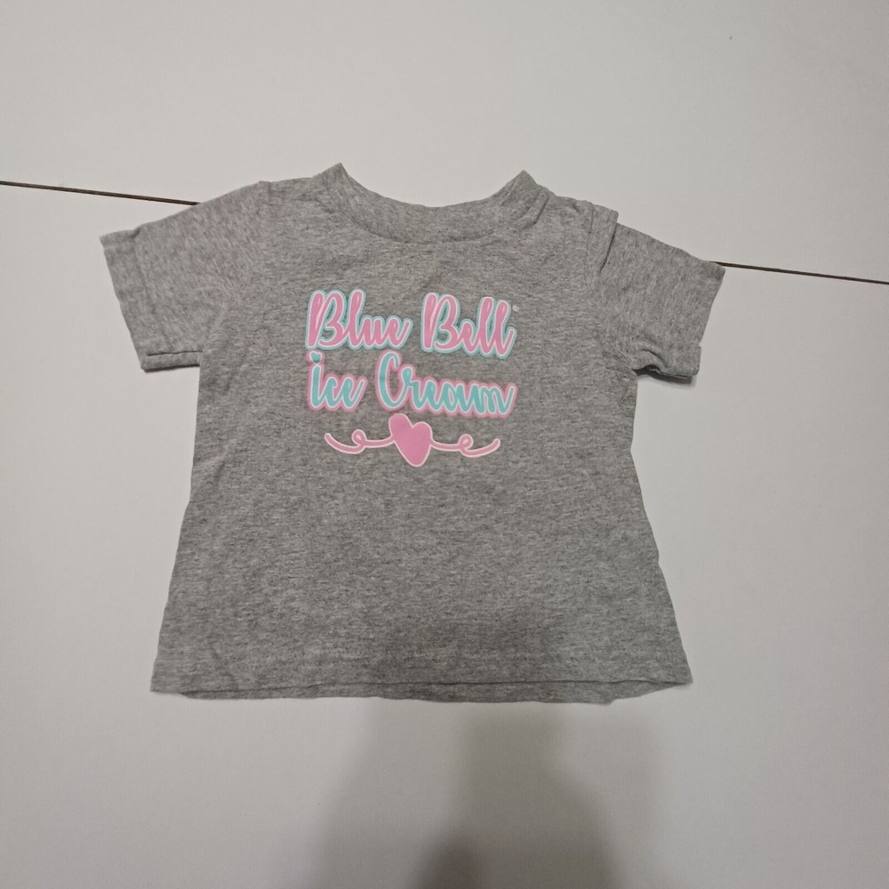 Precious Cargo Baby Girl 12 Mos T-Shirt Grey Blue Bell Ice Crew Neck 100% Cotton